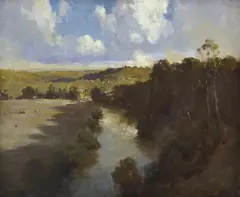 Penleigh Boyd, Shadowed River, 1920, oil on canvas