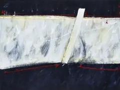 Sandra Leveson-Meares, Lines of Destination..., oil on board