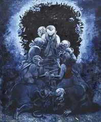 Fred Cress, Bystanders, 1995, acrylic on canvas