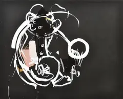 Monkey Study by Anthony Lister, 2004, mixed media on canvas, sold Dec 2013