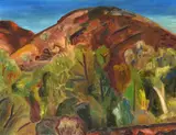 Jeff Makin, Angorichina Rockface, 1987, oil on canvas