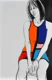 Frank Malerba, Seated Woman, mixed media