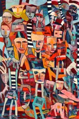Debra Olenski, Angels and Demons, 2001, oil on canvas