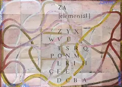 Imants Tillers, Meander I, 2003, acrylic and gouache on 36 canvas boards