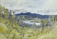 View over the Trees by Emma Minnie Boyd, watercolour, sold Sep 2013