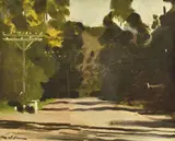 Max Meldrum, Roadway, 1940, oil on board