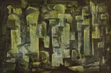 Grahame King, Archaic Forms, oil on board