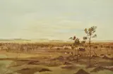 Kimberley Landscape I by Ray Crooke, oil on board, sold Sep 2013