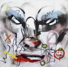 Anthony Lister, Cap Me 7, 2011, mixed media on canvas