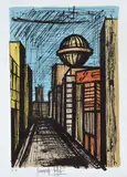 Bernard Buffet, City Street, lithograph EA