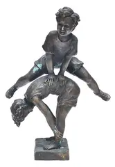 Leap Frog Study by David Bromley, cast bronze, sold Jul 2013