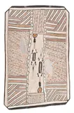 Buyangirr Ganambarr, Warraykay, 2008, natural earth pigments on eucalyptus bark