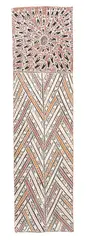Boliny Wanambi, Wawurritjpal (Sea Mullet), 2007, natural earth pigments on bark