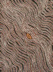 Lloyd Kwilla, Kulyayi Waterhole - Bushfire, 2004, acrylic on canvas