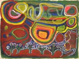 Stumpy Brown, Yirrawirli, 1991, acrylic on arches paper