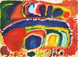 Mikulpurrtu by Paji Honeychild Yankarr, 1992, acrylic on Arches paper, sold Oct 2013