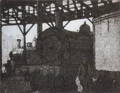 Steam Engines by Brian Dunlop, Etching 10/16, sold Aug 2013
