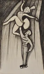 Ice Skaters by John Brack, 1967, lithograph 80/200, sold Aug 2013