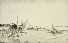 Leonard R. Squirrell, Quiet Noon, Southwold, etching