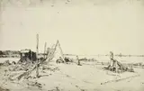Leonard R. Squirrell, Quiet Noon, Southwold, etching