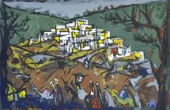 Ein Hod by Marcel Janco, 1954, lithograph 101/150, sold Aug 2013