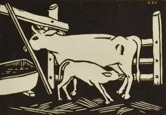 George David Perrottet, Youth will be Served, linocut
