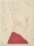 Emil Orlík, Japanerin im Winterkleid (Japanese Woman in Winter Clothes)