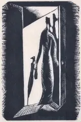 Exit Northern Muse by Paul Nash, 1923, woodcut, sold May 2013