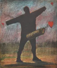 Geoff Ricardo, Scarecrow, 1992, drypoint and aquatint 9/30