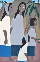 Nada Hunter, Malay Schoolgirls, screenprint 4/10