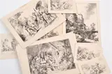 Christian Wilhelm Ernst Dietrich, A book of 55 engravings (incomplete book, title pages missing), etching