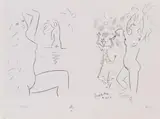 Jean Cocteau, Faun and Nymphs at Play, lithograph 140/150
