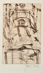 In Bed by John Olsen, etching, sold May 2013