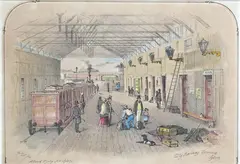 City Rail Terminus by S.T. Gill, 1856, tinted lithograph, sold May 2013