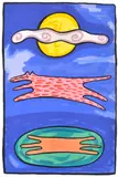 Deborah Halpern, Under the Moon, Over the Pond, 1997, screenprint 4/65