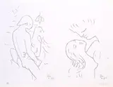 Jean Cocteau, Les Amoureux (#12), 1956, lithograph 140/150
