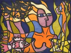 Deborah Halpern, Mermaid, 2003, lithograph 9/65