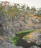 David Rose, At Iron Pot Creek near Jindabyne, 1993, screenprint 44/80