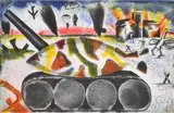 Graham Fransella, Fish Tank (War What is it Good For?), 1997, etching 23/35