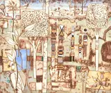 Leon Pericles, Pakumani in the Bush, hand-coloured etching first state 58/99