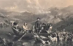 Frederick Stacpoole, Crossing the Tay, engraving