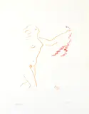 Jean Cocteau, Nu au Voile (#5), 1955, lithograph 140/150