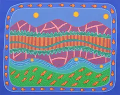 Sally Morgan, River Picture, 1989, screenprint 75/95