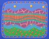 Sally Morgan, River Picture, 1989, screenprint 75/95