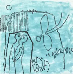 Guy Warren, Coming of the Wingman, 1998, etching 2/25