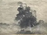 Lionel Lindsay, Dora Creek Memorial (after J.J. Hilder), aquatint and drypoint - engraver's proof