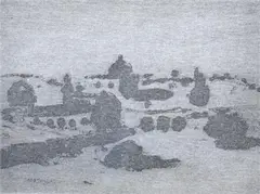 Hillside by Lloyd Rees, 1976, etching 5/20, sold Mar 2013