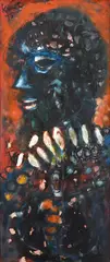 Lady with a Necklace by Michael Kmit, 1975, oil on board, sold Jun 2013