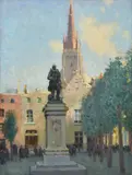 Vida Lahey, In Bruges, oil on canvas laid on board