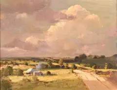 Rubery Bennett, Kangaloon Landscape NSW, oil on canvas